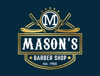 Mason’s Barber Shop  logo design by MAXR