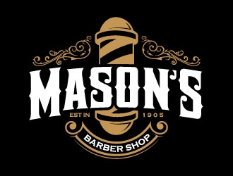Mason’s Barber Shop  logo design by daywalker