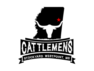 Cattlemens Stockyard     West Point, MS logo design by aldesign