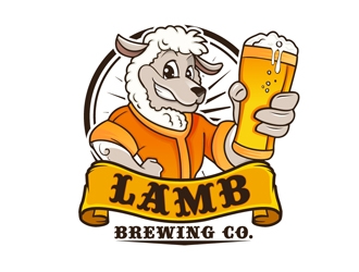 Lamb Brewing Co. logo design by DreamLogoDesign