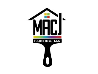 MAC J PAINTING, LLC logo design by Vincent Leoncito