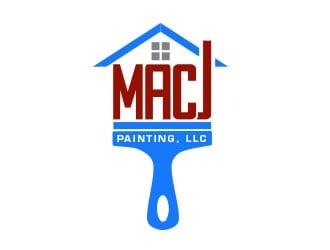 MAC J PAINTING, LLC logo design by Vincent Leoncito