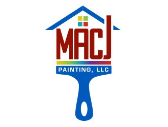 MAC J PAINTING, LLC logo design by Vincent Leoncito