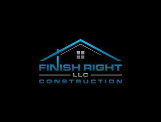 Finish right LLC Construction logo design by alby
