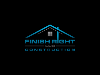 Finish right LLC Construction logo design by alby