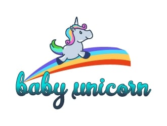 baby unicorn logo design by BaneVujkov