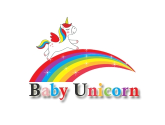 baby unicorn logo design by nikkl