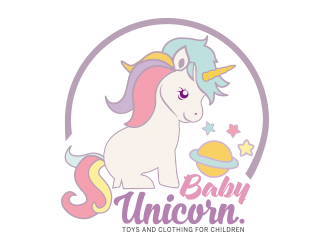 baby unicorn logo design by tehboxcar