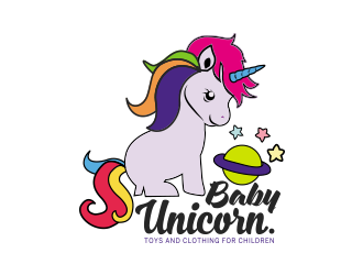 baby unicorn logo design by tehboxcar