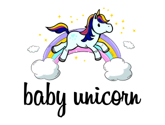baby unicorn logo design by aldesign