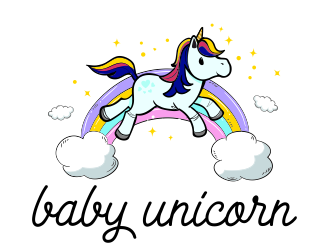 baby unicorn logo design by aldesign