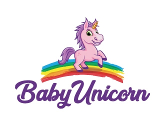 baby unicorn logo design by Kewin