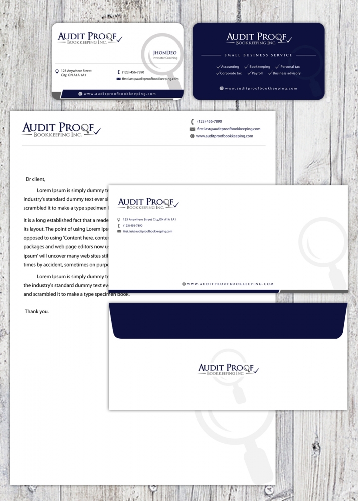 Audit Proof Bookkeeping Inc. logo design by SmartDesigner