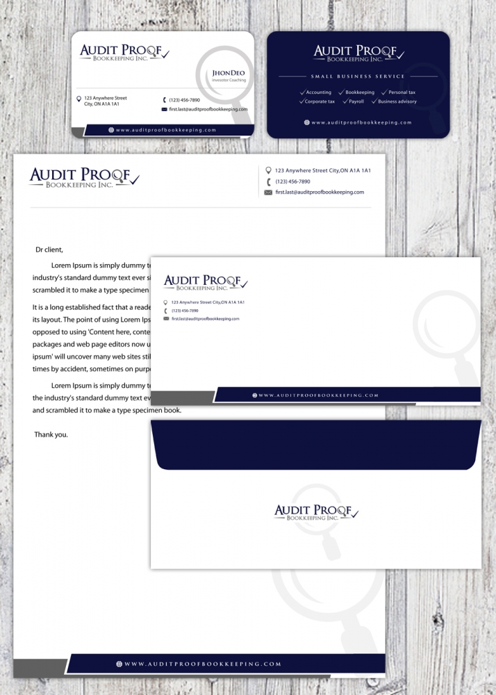 Audit Proof Bookkeeping Inc. logo design by SmartDesigner