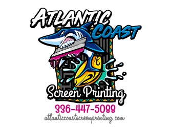Atlantic Coast Screen Printing logo design by Boomstudioz