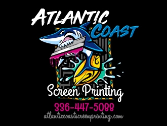 Atlantic Coast Screen Printing logo design by Boomstudioz
