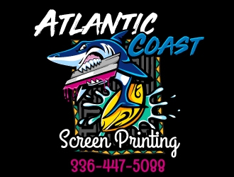 Atlantic Coast Screen Printing logo design by Boomstudioz
