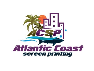 Atlantic Coast Screen Printing logo design by Boomstudioz