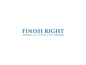 Finish right LLC Construction logo design by logitec