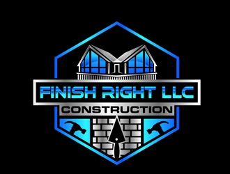 Finish right LLC Construction logo design by DreamLogoDesign