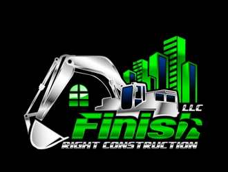 Finish right LLC Construction logo design by DreamLogoDesign