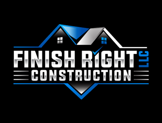 Finish right LLC Construction logo design by megalogos