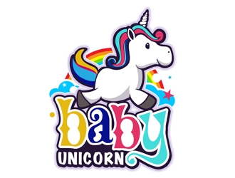 baby unicorn logo design by DreamLogoDesign