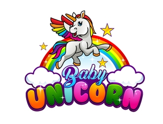 baby unicorn logo design by DreamLogoDesign
