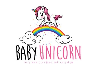 baby unicorn logo design by REDCROW