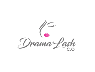 Drama Lash Co. logo design by YONK