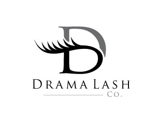 Drama Lash Co. logo design by REDCROW