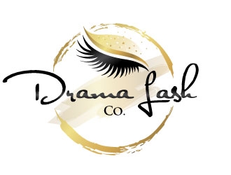 Drama Lash Co. logo design by REDCROW
