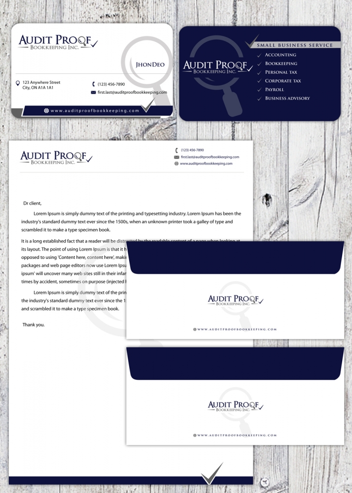 Audit Proof Bookkeeping Inc. logo design by SmartDesigner