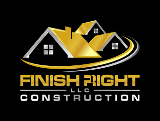 Finish right LLC Construction logo design by mikael