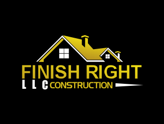 Finish right LLC Construction logo design by giphone