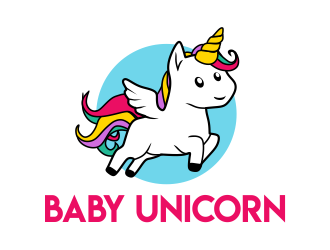 baby unicorn logo design by JessicaLopes