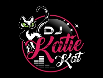 Dj Katie Kat logo design by MAXR