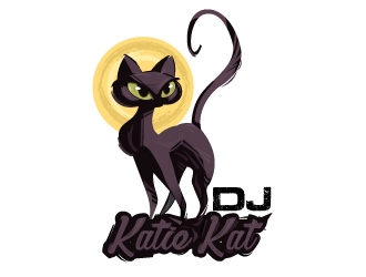 Dj Katie Kat logo design by Suvendu