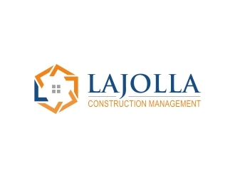 LAJOLLA CONSTRUCTION MANAGEMENT logo design by langitBiru