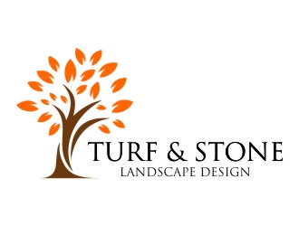 Turf & Stone Landscape Design logo design by jetzu
