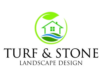 Turf & Stone Landscape Design logo design by jetzu