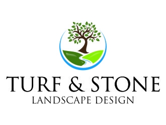 Turf & Stone Landscape Design logo design by jetzu