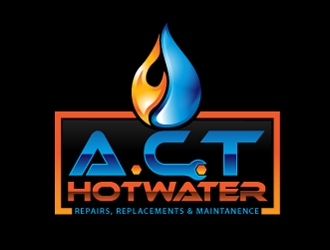 A.C.T Hotwater logo design by ZQDesigns