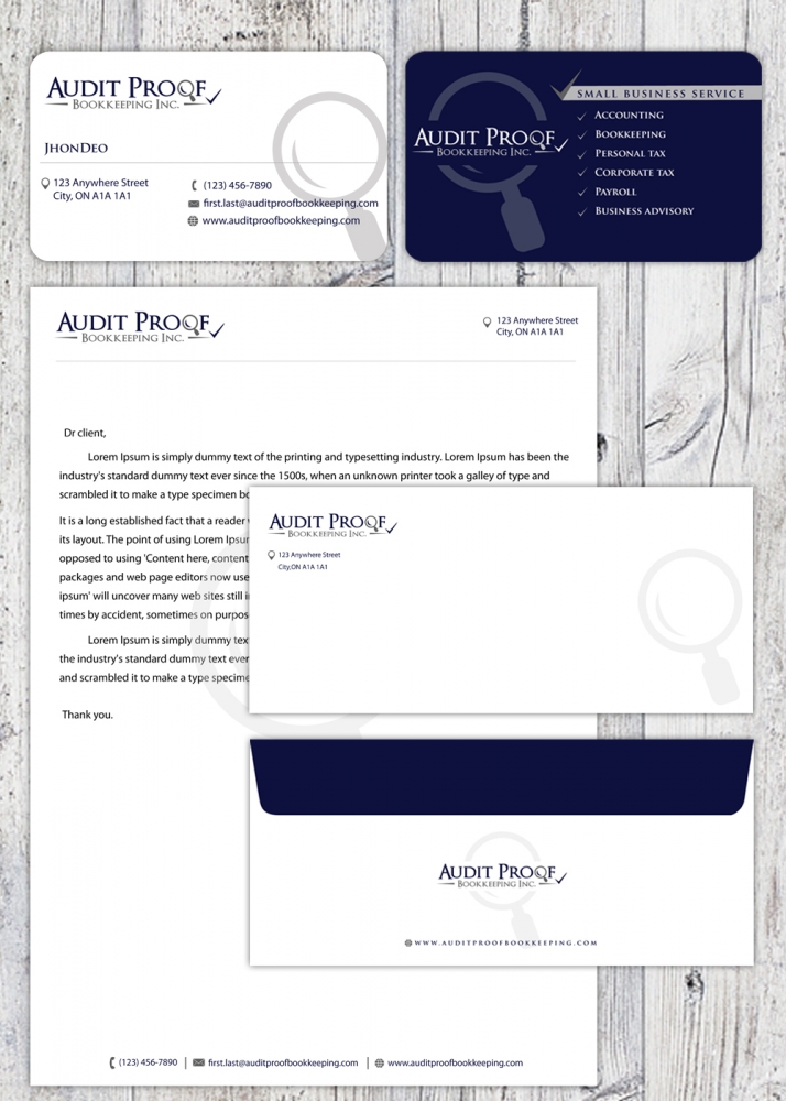 Audit Proof Bookkeeping Inc. logo design by SmartDesigner