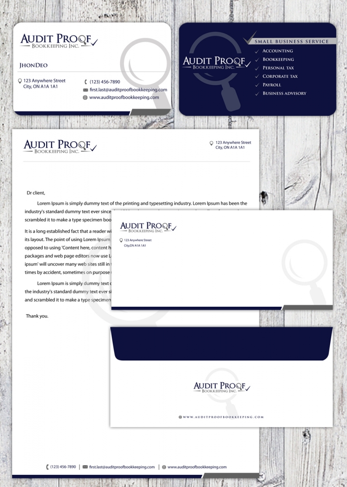 Audit Proof Bookkeeping Inc. logo design by SmartDesigner
