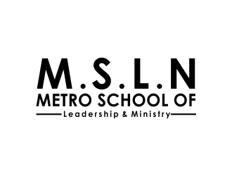 Metro School of Leadership & Ministry  logo design by giphone