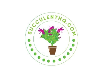 SucculentHQ.com logo design by Erasedink