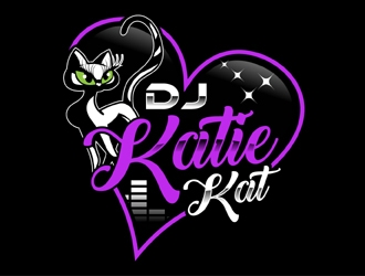 Dj Katie Kat logo design by MAXR