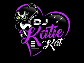 Dj Katie Kat logo design by MAXR
