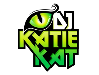 Dj Katie Kat logo design by DreamLogoDesign